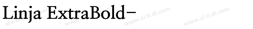 Linja ExtraBold字体转换